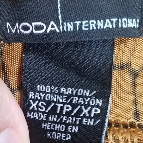 Moda International Copper 100% Rayon Dress XS - Picture 4 of 4